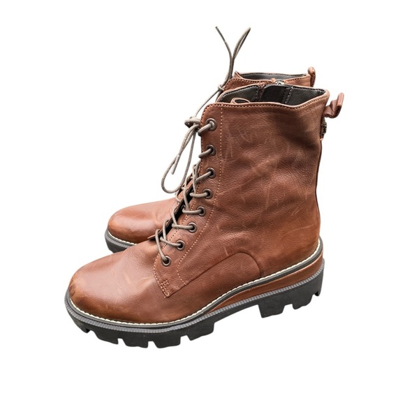 Sam Edelman Tan Leather Combat Boots - Picture 5 of 8